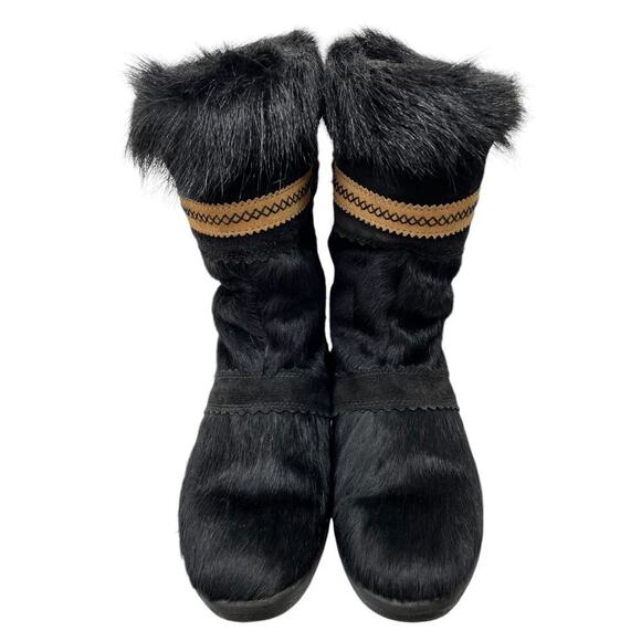 Tecnica Apres Winter Ski Boots Black Pony Hair & Goat Fur Shearling Lining Snow - Picture 10 of 12